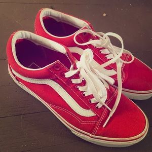 Red Vans LIKE NEW